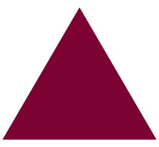 A burgundy triangle.